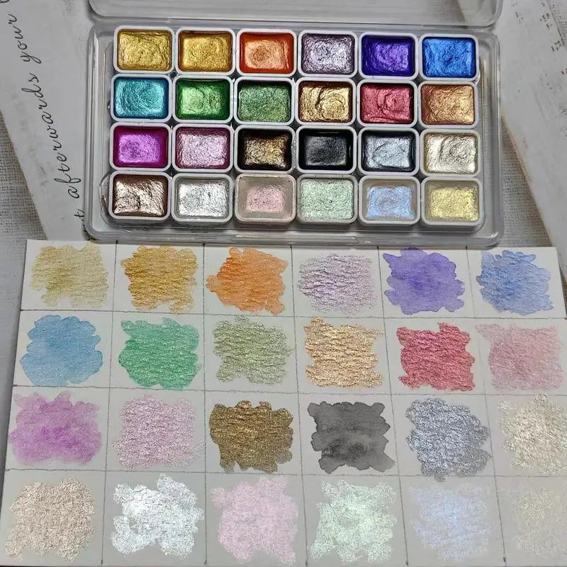 PearlShine - 24 Colors Watercolor Set